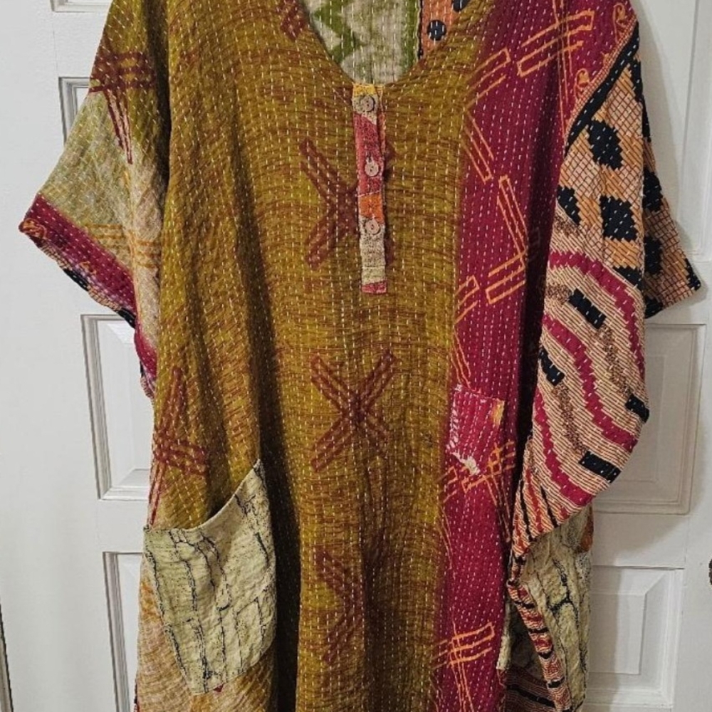 Multicolor Patchwork Kaftan